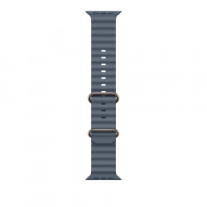 Ремешок для Apple Watch Ultra 49mm Anchor Blue Ocean Band - Natural Titanium Finish (Синий) - GorbTech