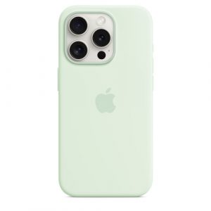 Силиконовый чехол Apple для iPhone 15 Pro Silicone Case with MagSafe - Soft Mint (Мятный) - GorbTech