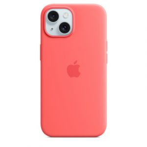 Силиконовый чехол Apple для iPhone 15 Silicone Case with MagSafe - Guava (Гуава) - GorbTech