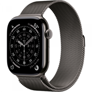 Смарт-часы Apple Watch Series 11 (GPS+Cellular) 42mm Slate Titanium Case with Slate Milanese Loop (Графитовый) - GorbTech
