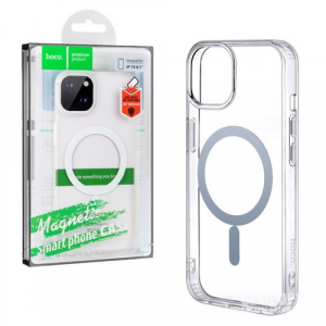 Силиконовый чехол HOCO для iPhone 15 Plus Magsafe Clear (Прозрачный) - GorbTech