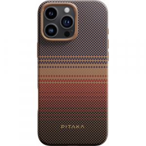 Противоударный чехол Pitaka Military-Grade Protective Case для iPhone 16 Pro Max (Sunset) - GorbTech