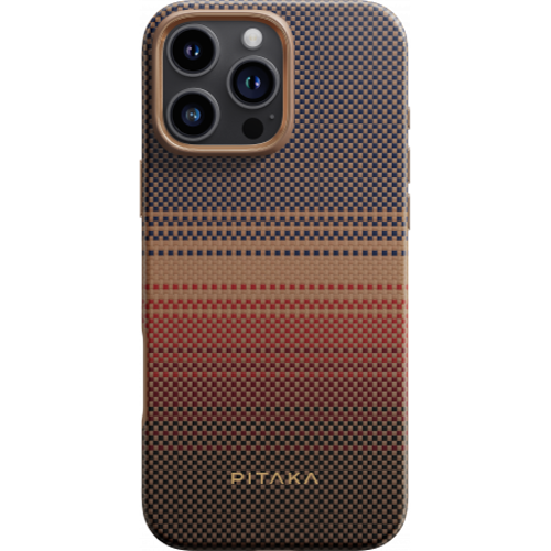 Противоударный чехол Pitaka Military-Grade Protective Case для iPhone 16 Pro Max (Sunset) - GorbTech