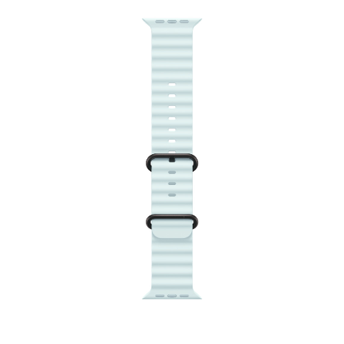 Ремешок для Apple Watch Ultra 49mm Ice Blue Ocean Band - Black Titanium Finish (Голубой) - GorbTech