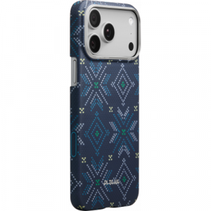 Чехол Pitaka Threads of Winter Ultra-Slim PitaTap для iPhone 17 Pro Max Blue - GorbTech