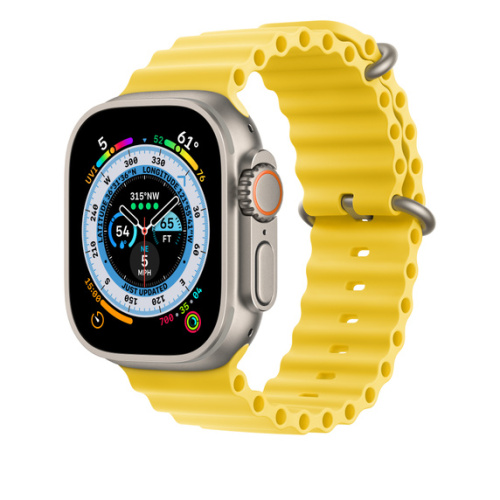 Ремешок для Apple Watch Ultra 49mm Yellow Ocean Band - One Size (Желтый) - GorbTech