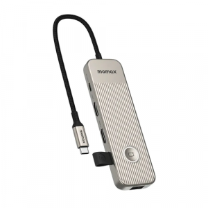 USB адаптер Momax 1-Link 9 in 1 USB-C Hub, 2 HDMI - Natural Titanium Croma - GorbTech