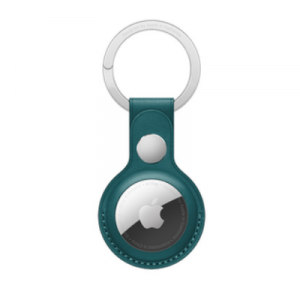 Кожаный брелок Apple для AirTag с кольцом для ключей Forest Green (Зелёный) - GorbTech
