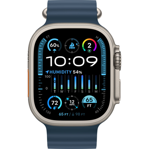 Смарт-часы Apple Watch Ultra 2 (2023) 49mm Titanium Case with Ocean Band Blue (Синий) - GorbTech