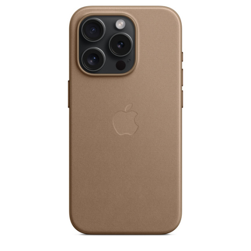 Тканевый чехол Apple для iPhone 15 Pro FineWoven Case with MagSafe - Taupe (Коричневый) - GorbTech