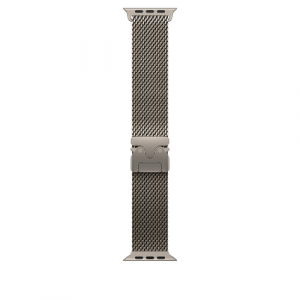 Ремешок для Apple Watch Ultra 49mm Natural Titanium Milanese Loop - Medium (Натуральный Титан) - GorbTech