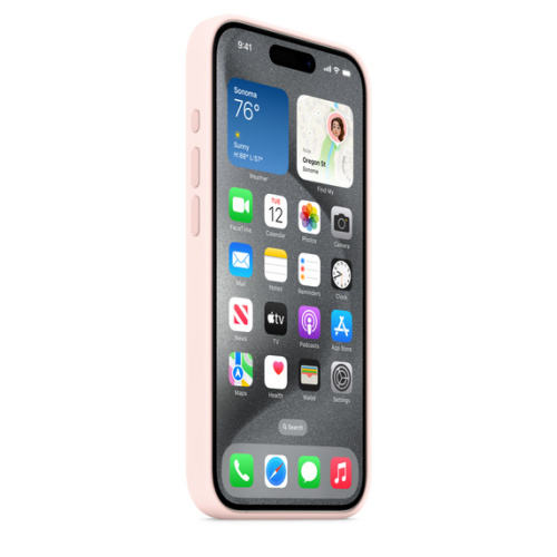 Силиконовый чехол Apple для iPhone 15 Pro Max Silicone Case with MagSafe - Light Pink (Розовый) - GorbTech