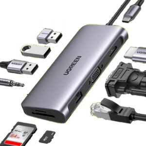 USB адаптер UGREEN 80133 10в1 CM179 (Серый) - GorbTech