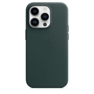 Чехол Apple для iPhone 14 Pro Leather Case with MagSafe - Forest Green (Зелёный) - GorbTech