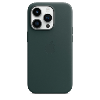 Чехол Apple для iPhone 14 Pro Leather Case with MagSafe - Forest Green (Зелёный) - GorbTech