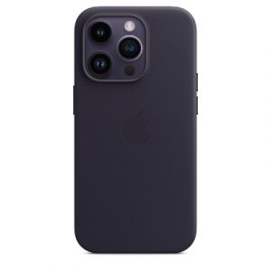 Чехол Apple для iPhone 14 Pro Leather Case with MagSafe - Ink (Фиолетовый) - GorbTech