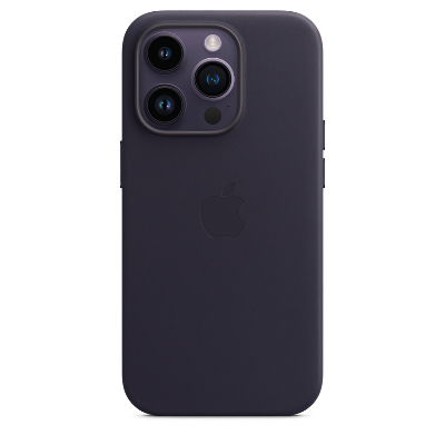 Чехол Apple для iPhone 14 Pro Leather Case with MagSafe - Ink (Фиолетовый) - GorbTech
