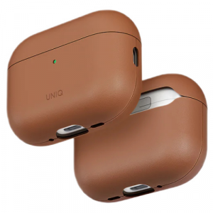Кожаный чехол UNIQ Lyden Vex Leatherette для Airpods Pro 3 Caramel (Коричневый) - GorbTech
