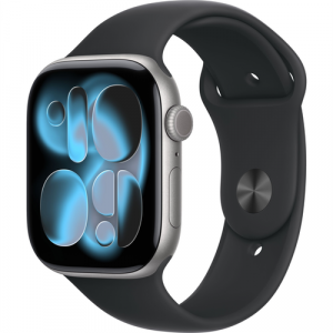 Смарт-часы Apple Watch Series 11 (GPS) 42mm Space Grey Aluminum Case with Black Sport Band (Серый космос) - GorbTech