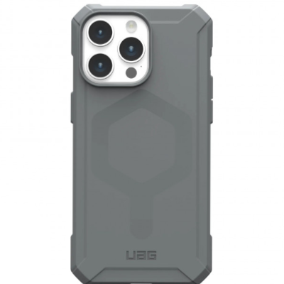 Полиуретановый чехол UAG Essential Armor MagSafe для iPhone 15 Pro Max Silver (Cеребристый) - GorbTech