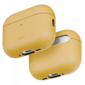 Кожаный чехол UNIQ Lyden Vex Leatherette для Airpods Pro 3 Canary Yellow (Желтый) - GorbTech