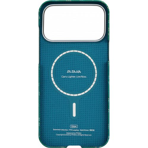 Чехол Pitaka Monogram Ultra-Slim Case для iPhone 17 Pro Green - GorbTech