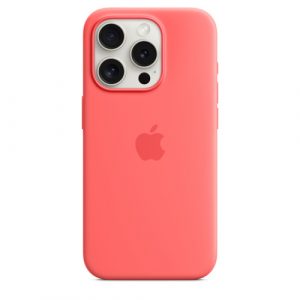 Силиконовый чехол Apple для iPhone 15 Pro Silicone Case with MagSafe - Guava (Гуава) - GorbTech