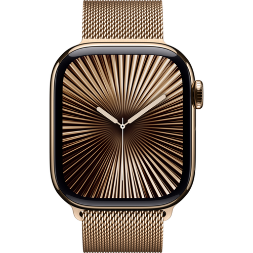 Смарт-часы Apple Watch Series 10 (GPS+Cellular) 42mm Gold Titanium Case with Gold Milanese Loop (Золотой) - GorbTech