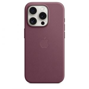 Тканевый чехол Apple для iPhone 15 Pro FineWoven Case with MagSafe - Mulberry (Шелковица) - GorbTech