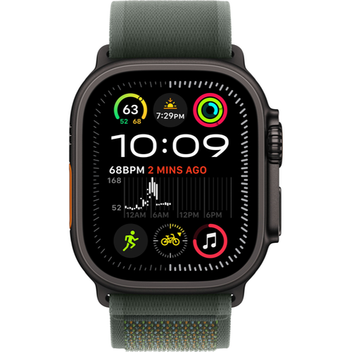 Смарт-часы Apple Watch Ultra 2 (2024) 49mm Black Titanium Case with Trail Loop Green (Зеленый) - GorbTech