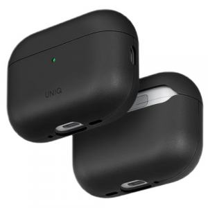Кожаный чехол UNIQ Lyden Vex Leatherette для Airpods Pro 3 Dallas Black (Черный) - GorbTech