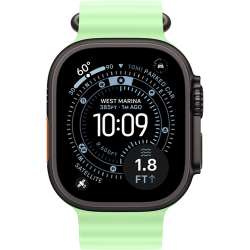 Смарт-часы Apple Watch Ultra 3 (2025) 49mm Black Titanium Case with Ocean Band Neon Green (Неоново-Зеленый) - GorbTech