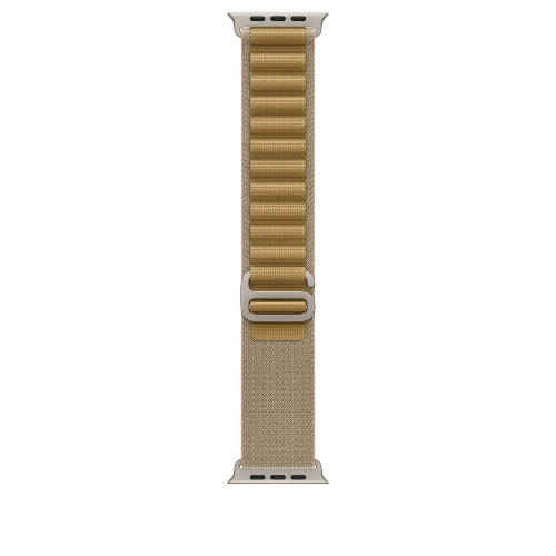 Ремешок для Apple Watch Ultra 49mm Tan Alpine Loop - Small - Natural Titanium Finish (Желтовато-Коричневый) - GorbTech