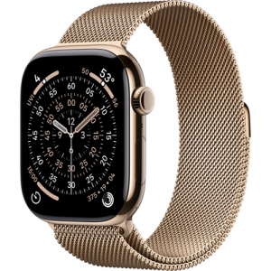 Смарт-часы Apple Watch Series 11 (GPS+Cellular) 42mm Gold Titanium Case with Gold Milanese Loop (Золотой) - GorbTech