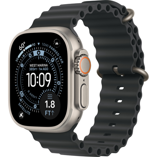Смарт-часы Apple Watch Ultra 3 (2025) 49mm Natural Titanium Case with Ocean Band Black (Черный) - GorbTech