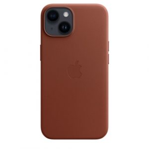 Чехол Apple для iPhone 14 Plus Leather Case with MagSafe - Umber (Коричневый) - GorbTech