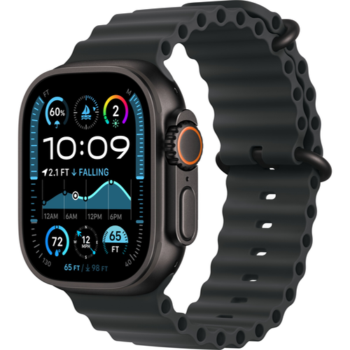 Смарт-часы Apple Watch Ultra 2 (2024) 49mm Black Titanium Case with Ocean Band Black (Черный) - GorbTech