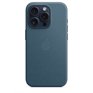Тканевый чехол Apple для iPhone 15 Pro FineWoven Case with MagSafe - Pacific Blue (Синий) - GorbTech