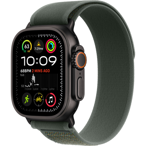 Смарт-часы Apple Watch Ultra 2 (2024) 49mm Black Titanium Case with Trail Loop Green (Зеленый) - GorbTech