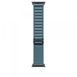 Ремешок для Apple Watch Ultra 49mm Light Blue Alpine Loop - Large - Black Titanium Finish (Синий) - GorbTech