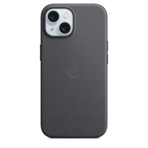Тканевый чехол Apple для iPhone 15 FineWoven Case with MagSafe - Black (Черный) - GorbTech