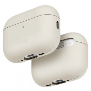 Кожаный чехол UNIQ Lyden Vex Leatherette для Airpods Pro 3 Clay (Серый) - GorbTech