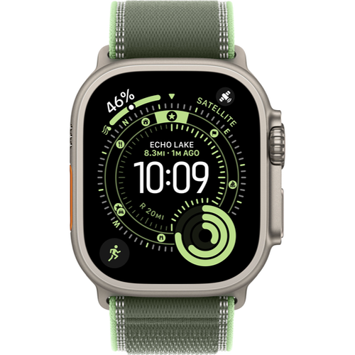 Смарт-часы Apple Watch Ultra 3 (2025) 49mm Natural Titanium Case with Trail Loop Green/Neon (Зеленый/Неоновый) - GorbTech