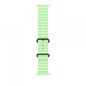 Ремешок для Apple Watch Ultra 49mm Neon Green Ocean Band - Black Titanium Finish (Зеленый) - GorbTech