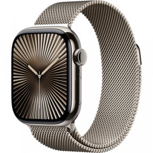 Смарт-часы Apple Watch Series 10 (GPS+Cellular) 42mm Natural Titanium Case with Natural Milanese Loop (Титановый) - GorbTech