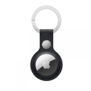 Кожаный брелок Apple для AirTag с кольцом для ключей Midnight (Темная ночь) - GorbTech