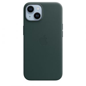 Чехол Apple для iPhone 14 Leather Case with MagSafe - Forest Green (Зеленый) - GorbTech