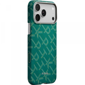 Чехол Pitaka Monogram Ultra-Slim Case для iPhone 17 Pro Max Green - GorbTech