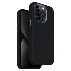 Кожаный чехол Uniq Lyden MagSafe для iPhone 15 Pro Black (Черный) - GorbTech