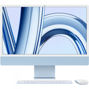 Моноблок Apple iMac 24 M3 (2023) Blue (Синий) (M3 8-core CPU/24GB/256Gb/8-Core GPU) - GorbTech